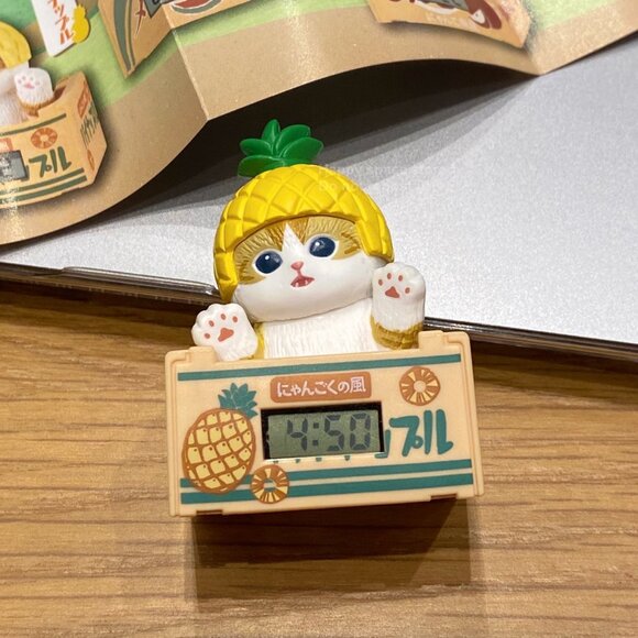 Mofusand Mini Clock Mofusand Pineapple Fruit Clock Timer Japan Trinket Vintage - Picture 1 of 2